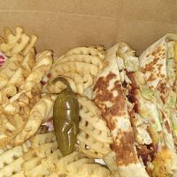 They got waffle fries at Nuno's Tacos & Vegmex Grill in Dallas