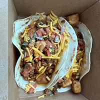 Vegan breakfast tacos  at Nuno's Tacos & Vegmex Grill in Dallas