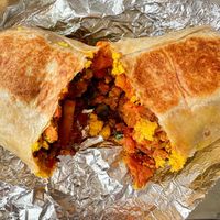 Breakfast burrito with tofu and potatoes   at Nuno's Tacos & Vegmex Grill in Dallas