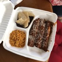 Mole enchiladas at Nuno's Tacos & Vegmex Grill in Dallas