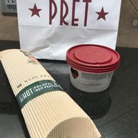 Falafel and red pepper hot wrap *contains cheese* at CLT - Pret A Manger - CC in Charlotte