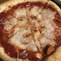 vegan pep and cheese pizza at G-Street Pizza in Halifax