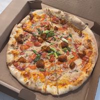 Vegan buffalo chicken pizza   at G-Street Pizza in Halifax