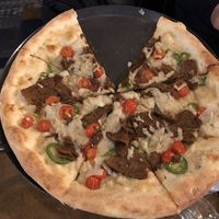 Vegan Donair pizza  at G-Street Pizza in Halifax