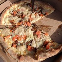 Vegan donair pizza at G-Street Pizza in Halifax