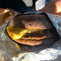 Breakfast sandwich  at The Park Side Cafe in Olympia