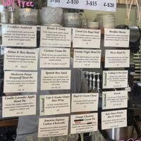 Menu  at The Park Side Cafe in Olympia