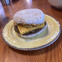 Breakfast sandwich. Totally fine but I would ask for a little side of veganaise next time to really give it that extra yumminess.  at The Park Side Cafe in Olympia
