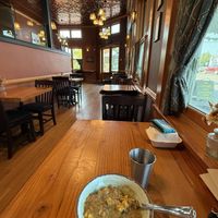 Quaint vibe here at Parkside Café.  at The Park Side Cafe in Olympia