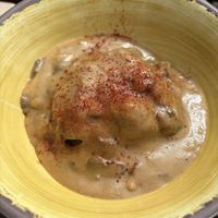 Biscuit and mushroom gravy  at The Park Side Cafe in Olympia