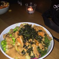 Individual vegan bowl with vegan sashimi  at Maui Poke Guys - Lange Reihe in Hamburg