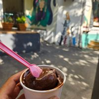 Chocolate sorbet/ice cream (vegan) at The Cone Culture in Tbilisi