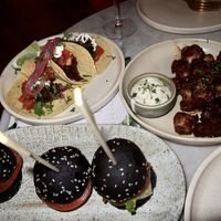 Sliders, tacos and popcorn cauliflower  at Eden in Bondi Beach