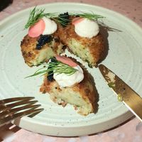 Truffle Potato Donut - inside at Eden in Bondi Beach