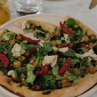 After i already dug in I thought i must take a photo of this yummy pizza, the green goddess at Eden in Bondi Beach