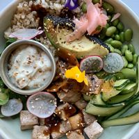 Teriyaki bowl with wasabi mayo at Eden in Bondi Beach