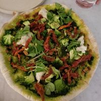 Green pizza at Eden in Bondi Beach