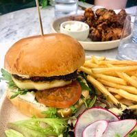 Halloumi burger  at Eden in Bondi Beach