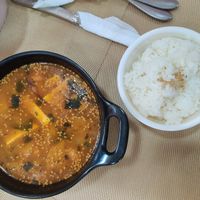 Korean vegan chicken soup at Loving Hut - Ikh delguur in Ulaanbaatar