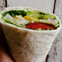 Tasty tortilla with soya mayonese and vegetable - ready to go in 6 minutes at OJO in Trencin