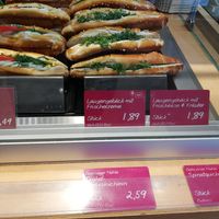 Laugengebäck mit Frischcreme at Alnatura - Uberseeboulevard in Hamburg