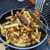 Vegan katsu fries (there was more vegan chicken on top but didn't get a picture in time!) at Triple Point Brewery & Bar in Sheffield