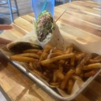 Falafel wrap sub in tahini  at Sip in Plattsburgh