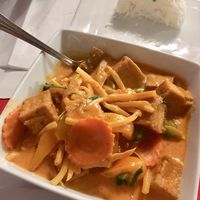Red curry tofu  at Wish Thai Kitchen in Watertown