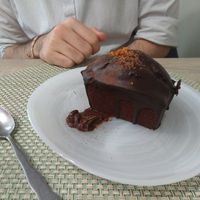 Chocolate cake at La Cookessa Bio in Granollers