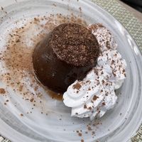 Flan de caqui y cacao at La Cookessa Bio in Granollers