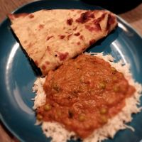 Baingan Bharta, Basmati, and Aloo Paratha at Gateway To India in Springfield
