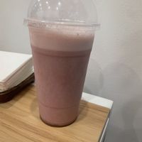 Strawberry banana smoothie  at Happy Vegans in Clifton
