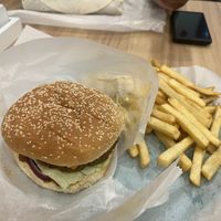 Happy Vegan Burger w/ fries  at Happy Vegans in Clifton
