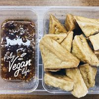 Fried tofu at Khun Churn - Mediplex in Bangkok