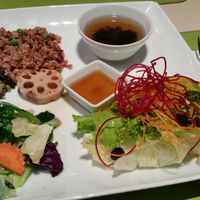 healthy set meal without onion/garlic at Khun Churn - Mediplex in Bangkok