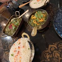 Aloo Saag and white rice  at Sula in Vancouver