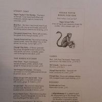 Menu at Mowgli in Cardiff