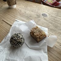 Almond butter ball & rawsome bar   at Wild Grocery & Cafe in Manzanita