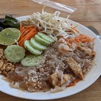 mushy pad thai at V. Napaphud Vegetarian Food in Chiang Mai