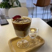 Iced soy latte at Barista by Givres in Hong Kong Island