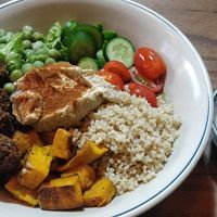 Falafel bowl at Ngon Vegan Restaurant in Tam Coc