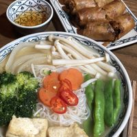 Vegan noodle soup  at Ngon Vegan Restaurant in Tam Coc