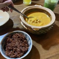 Coconut chickpea curry at Ngon Vegan Restaurant in Tam Coc