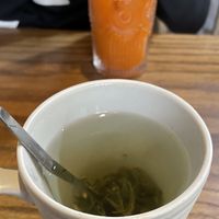Viet tea and carrot juicee  at Ngon Vegan Restaurant in Tam Coc