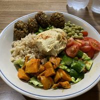 Falafel bowl. Very big portion!  at Ngon Vegan Restaurant in Tam Coc