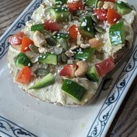 Hummus Toast at Ngon Vegan Restaurant in Tam Coc