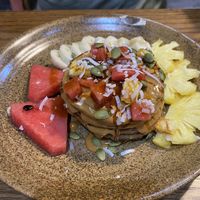 Banana pancakes   at Ngon Vegan Restaurant in Tam Coc