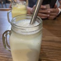 Banana Pineapple and Mango Pineapple smoothies  at Ngon Vegan Restaurant in Tam Coc