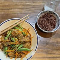 Stir fry thempe  at Ngon Vegan Restaurant in Tam Coc