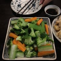Mixed vegetable with dipping sauce at Ngon Vegan Restaurant in Tam Coc
